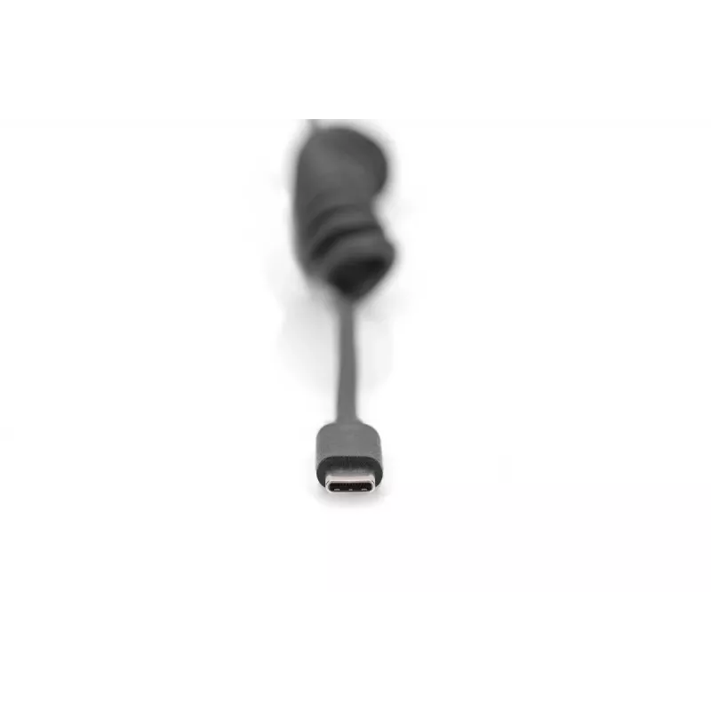 DIGITUS USB - Type C to USB - Type C Spring cable, TPU USB 2.0, PD60W Max; 1m