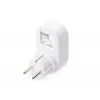 DIGITUS Power Adapter with 2 USB Ports 250V, 50 Hz, USB: 5V, 2.1A, white / grey