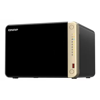 QNAP TS-664 NAS Tower Intel® Celeron® N5095 8 GB DDR4 0 TB QNAP QTS Black, Bronze