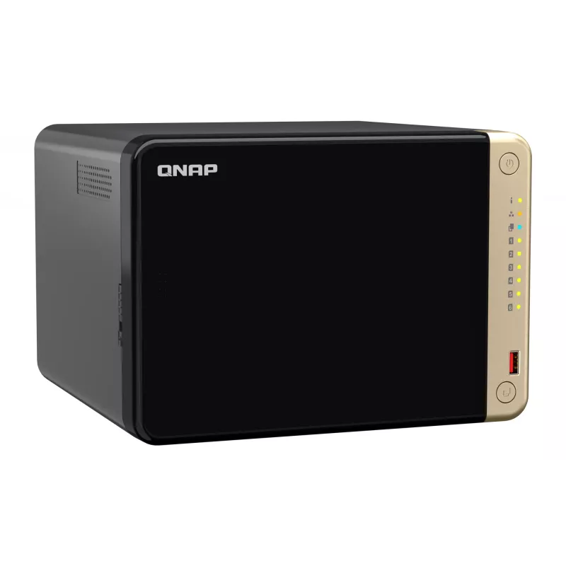 QNAP TS-664 NAS Tower Intel® Celeron® N5095 8 GB DDR4 0 TB QNAP QTS Black, Bronze