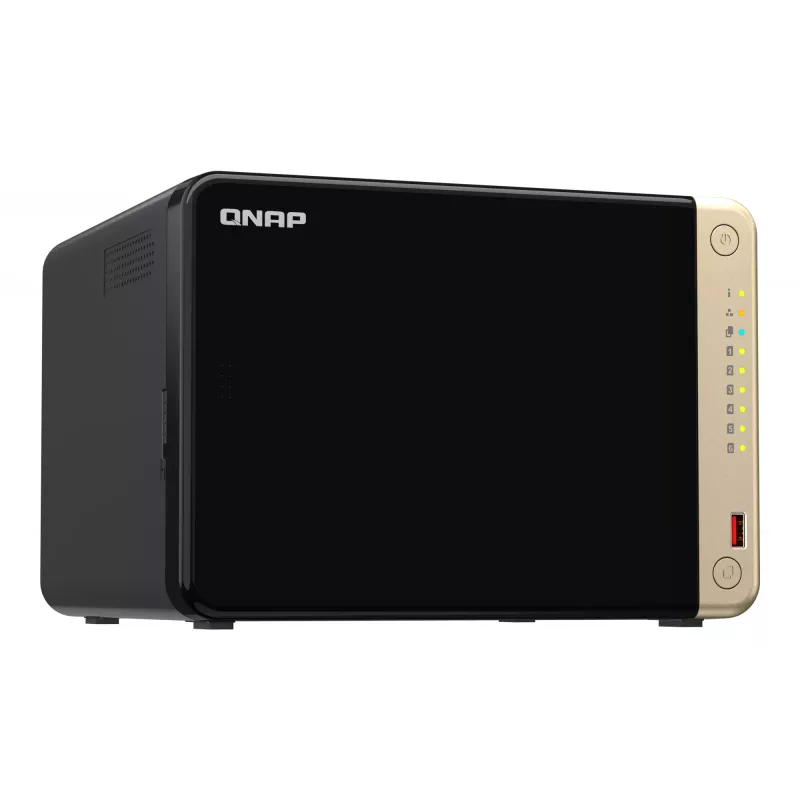 QNAP TS-664 NAS Tower Intel® Celeron® N5095 8 GB DDR4 0 TB QNAP QTS Black, Bronze