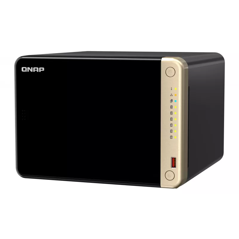 QNAP TS-664 NAS Tower Intel® Celeron® N5095 8 GB DDR4 0 TB QNAP QTS Black, Bronze