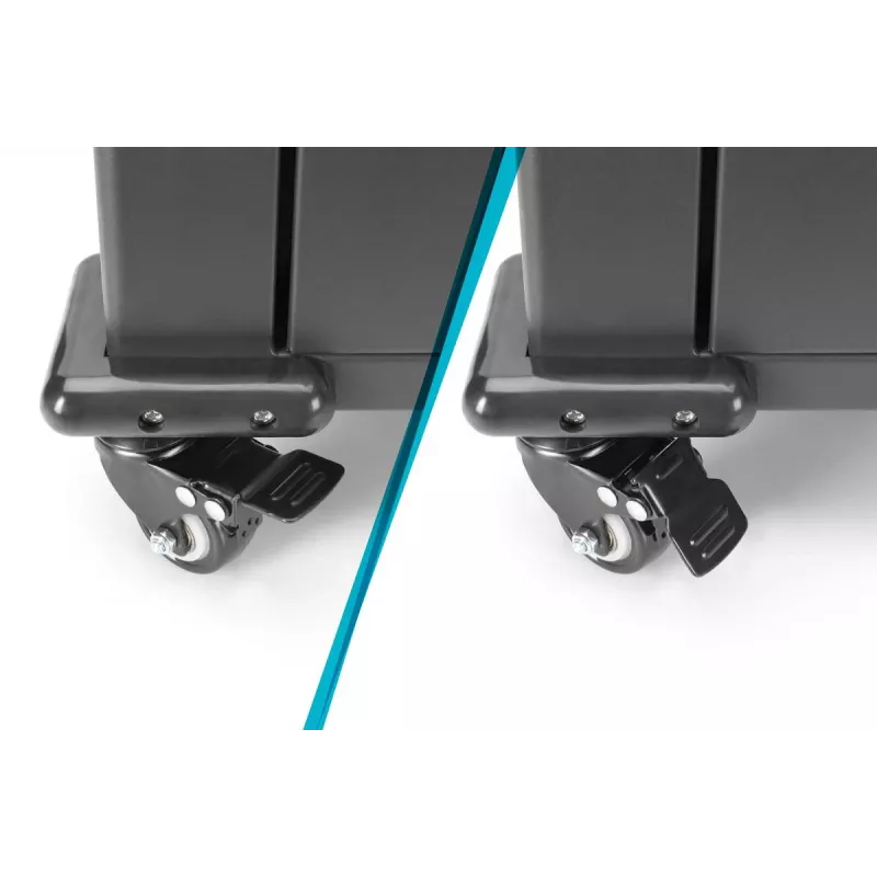 DIGITUS Charging trolley, 16 charge bases, 14in, black 384 x 550 x 375 mm, electr. lock, incl. USB, fan