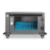 DIGITUS Charging trolley, 16 charge bases, 14in, black 384 x 550 x 375 mm, electr. lock, incl. USB, fan