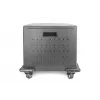 DIGITUS Charging trolley, 16 charge bases, 14in, black 384 x 550 x 375 mm, electr. lock, incl. USB, fan