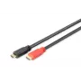 DIGITUS ASSMANN HDMI High Speed connection cable, type A, w/ amp. M/M, 10m Full HD, CE, gold black