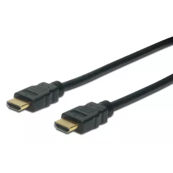 DIGITUS HDMI High Speed connection cable, type A M/M, 1m w/Ethernet, Ultra HD 60p, gold black