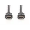DIGITUS HDMI High Speed connection cable, type A M/M, 3m w/Ethernet, Ultra HD 60p, gold black