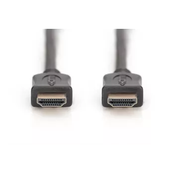DIGITUS HDMI High Speed connection cable, type A M/M, 3m w/Ethernet, Ultra HD 60p, gold black