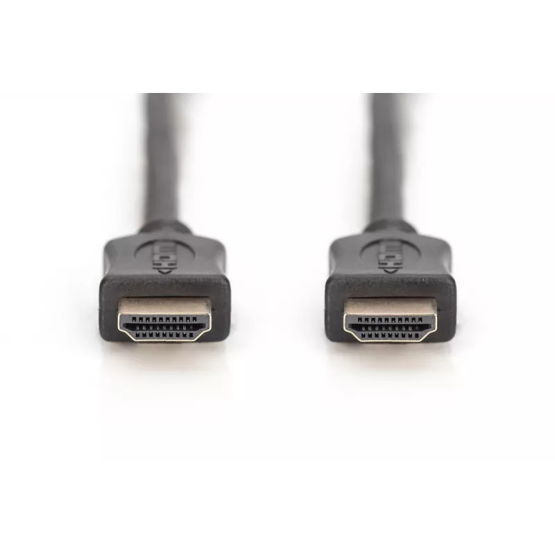 DIGITUS HDMI High Speed connection cable, type A M/M, 3m w/Ethernet, Ultra HD 60p, gold black