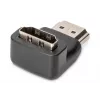DIGITUS HDMI adapter, type A, 90ø angled M/F, Ultra HD 60p, black gold
