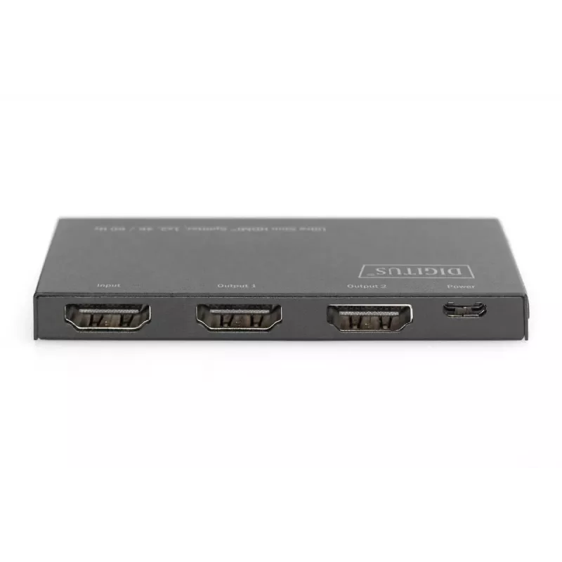DIGITUS Ultra Slim HDMI Splitter, 1x2, 4K/60Hz HDR, HDCP 2.2, 18 Gbps, Micro USB powered