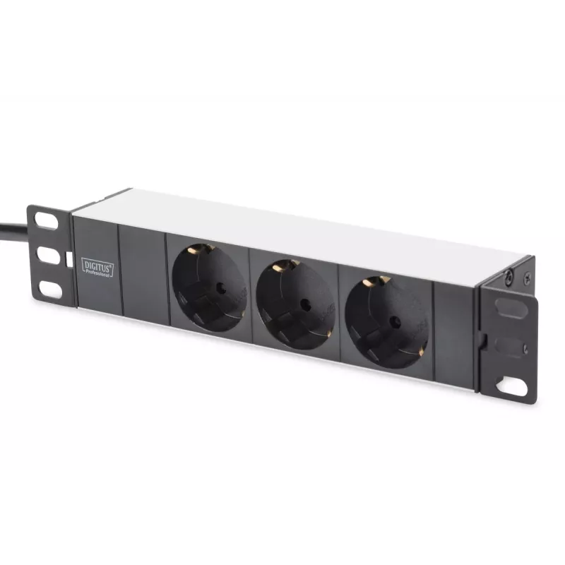 DIGITUS 10in network bundle - 6U cabinet, grey shelf, PDU, 8-port switch, CAT6 patch panel