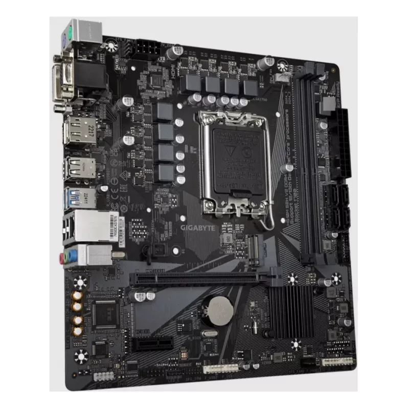 GIGABYTE H610M S2H V2 DDR4 Motherboard - Supports Intel Core 14th CPUs, 6+1+1 Hybrid Phases Digital VRM, up to 3200MHz DDR4 (OC), 1xPCIe 3.0 M.2, GbE LAN, USB 3.2 Gen 1
