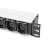DIGITUS 1U Aluminum PDU rackmountable 8x C13 2xC19 16A 230VAC 50/60Hz IEC C20 plug