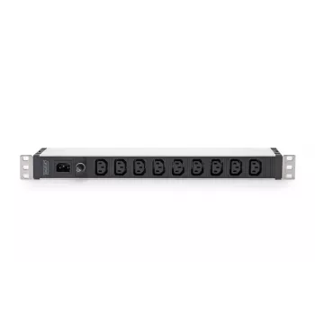 DIGITUS 1U Aluminum PDU rackmountable 9x C13 10A 230VAC 50/60Hz IEC C14 inlet 10A Fuse