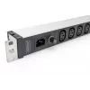 DIGITUS 1U Aluminum PDU rackmountable 9x C13 10A 230VAC 50/60Hz IEC C14 inlet 10A Fuse