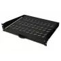 DIGITUS 2U extendib. shelf for cabinets from 450 mm depth 88x483x352 mm, up to 30 kg, black (RAL 9005)