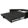 DIGITUS 2U extendib. shelf for cabinets from 450 mm depth 88x483x352 mm, up to 30 kg, black (RAL 9005)