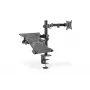 DIGITUS Montior arm with notebook tray 17-32in, 9 kg. Max - clamp or grommet mount