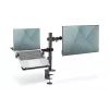 DIGITUS Montior arm with notebook tray 17-32in, 9 kg. Max - clamp or grommet mount