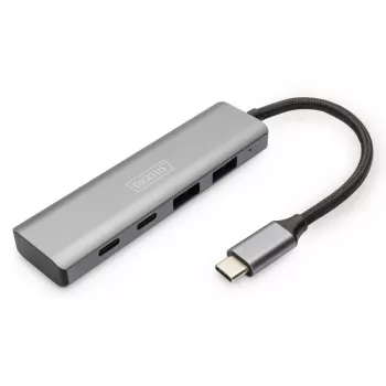 DIGITUS USB-C 4 Port HUB 2x USB-A + 2x USB-C Gen2