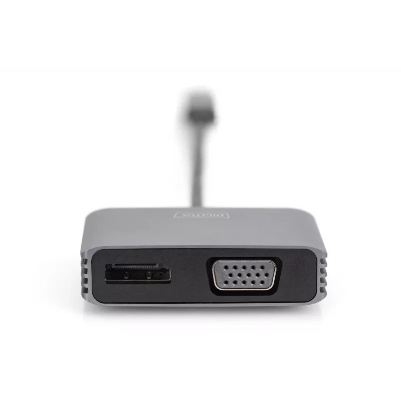 DIGITUS USB Type-CT 4K 2-in-1 DisplayPort + VGA Graphics Adapter