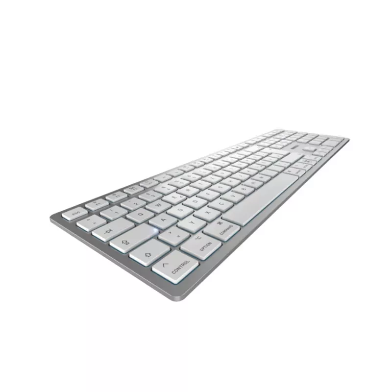 CHERRY KW 9100 SLIM FOR MAC keyboard Universal USB + Bluetooth QWERTZ German Silver
