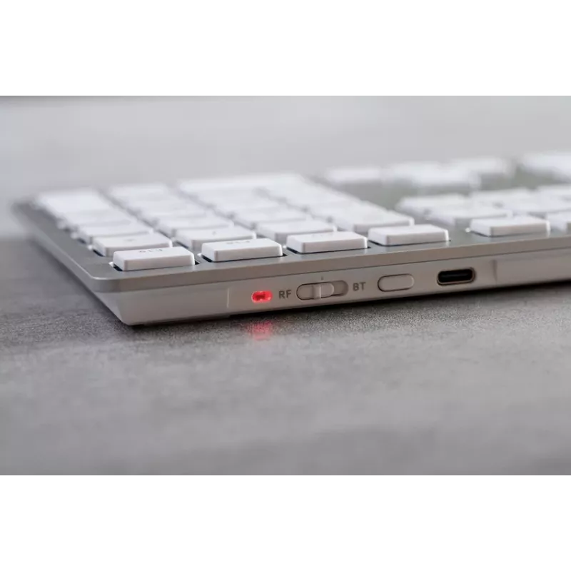 CHERRY KW 9100 SLIM FOR MAC keyboard Universal USB + Bluetooth QWERTZ German Silver