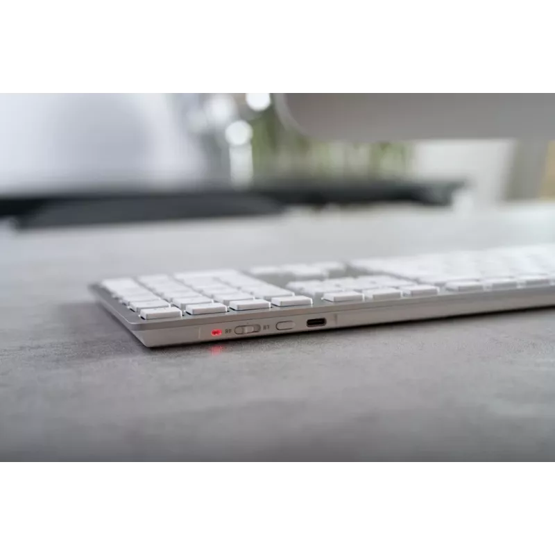 CHERRY KW 9100 SLIM FOR MAC keyboard Universal USB + Bluetooth QWERTZ German Silver