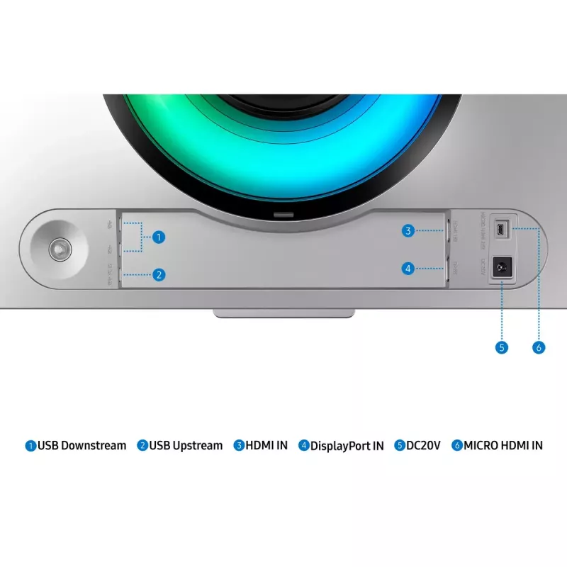 Samsung G95SC computer monitor 124.5 cm (49 inch) 5120 x 1440 pixels Dual QHD OLED Silver