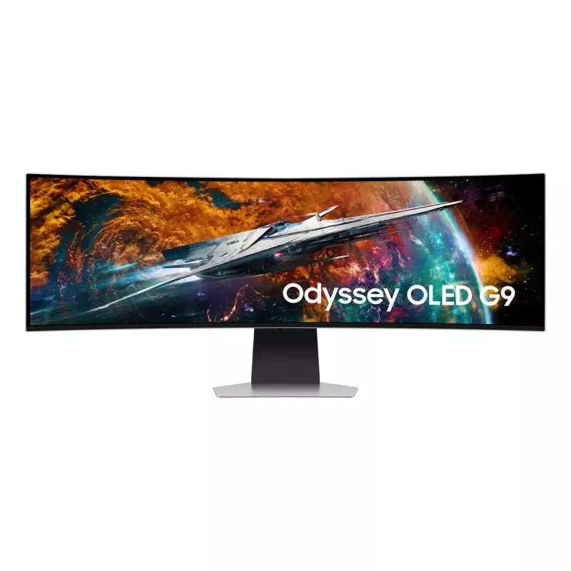 Samsung G95SC computer monitor 124.5 cm (49 inch) 5120 x 1440 pixels Dual QHD OLED Silver