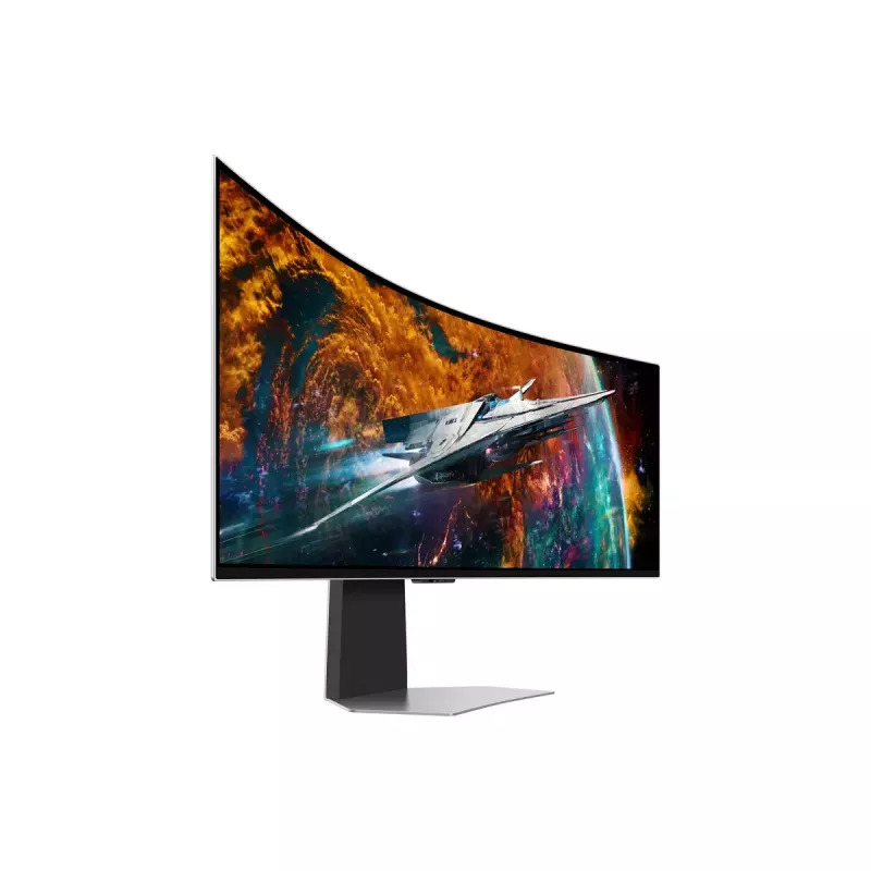 Samsung G95SC computer monitor 124.5 cm (49 inch) 5120 x 1440 pixels Dual QHD OLED Silver