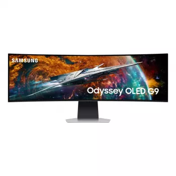 Samsung G95SC computer monitor 124.5 cm (49 inch) 5120 x 1440 pixels Dual QHD OLED Silver