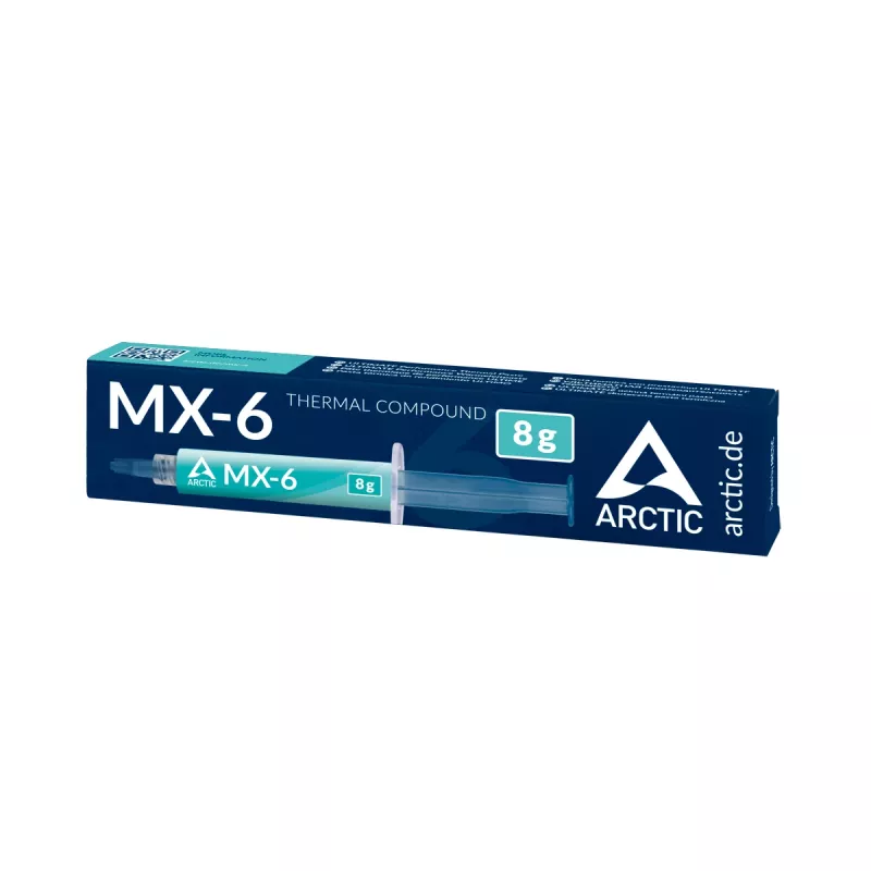 ARCTIC MX-6 ULTIMATE Performance Thermal Paste, Thermal grease, Grey, 8 g, 1 pc(s), 27 mm, 121 mm