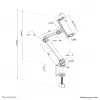 Neomounts DS15-545BL1 Tablet holder desk clamp 4.7-12.9 inch - universal - full motion