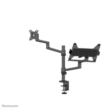 Neomounts DS20-425BL2 Monitor arm with laptop holder 17-27 inch - space saving