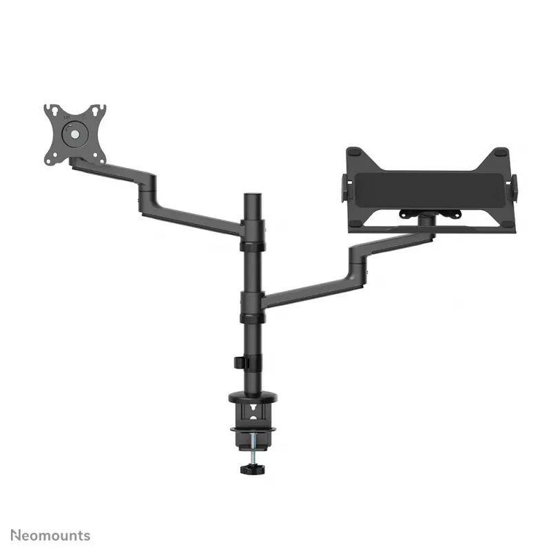 Neomounts DS20-425BL2 Monitor arm with laptop holder 17-27 inch - space saving