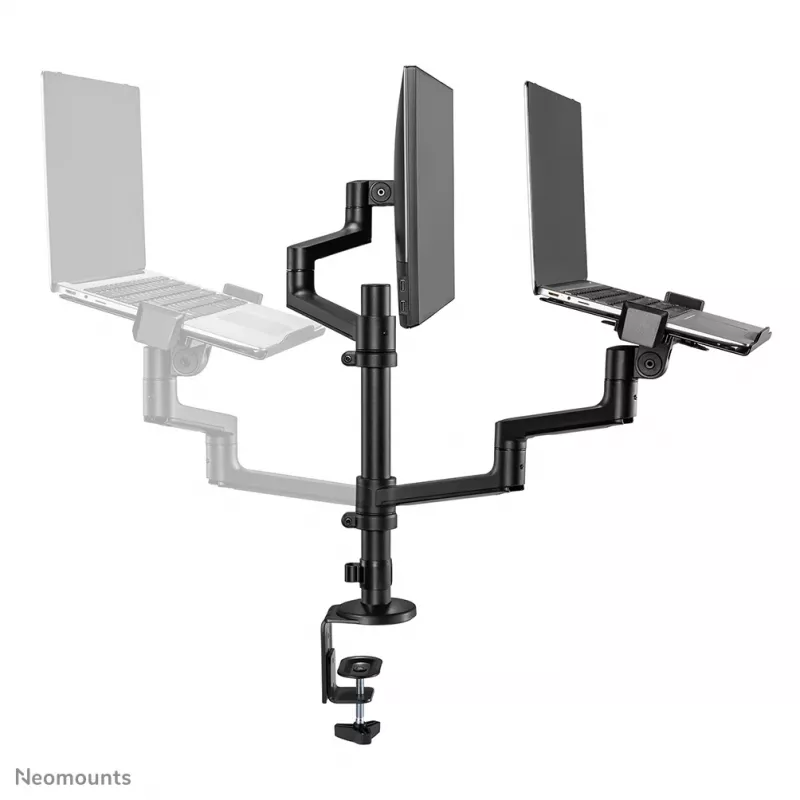 Neomounts DS20-425BL2 Monitor arm with laptop holder 17-27 inch - space saving