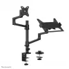 Neomounts DS20-425BL2 Monitor arm with laptop holder 17-27 inch - space saving