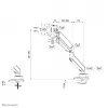 Neomounts DS70PLUS-450WH1 Monitor arm 17-49 inch - gas spring - Topfix - 180°-stop