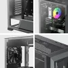 PC Midi Tower case XILENCE XG151 — black, supports ATX/Micro-ATX/Mini-ITX, bottom PSU, 2x 3.5 inch + 4x 2.5 inch bays