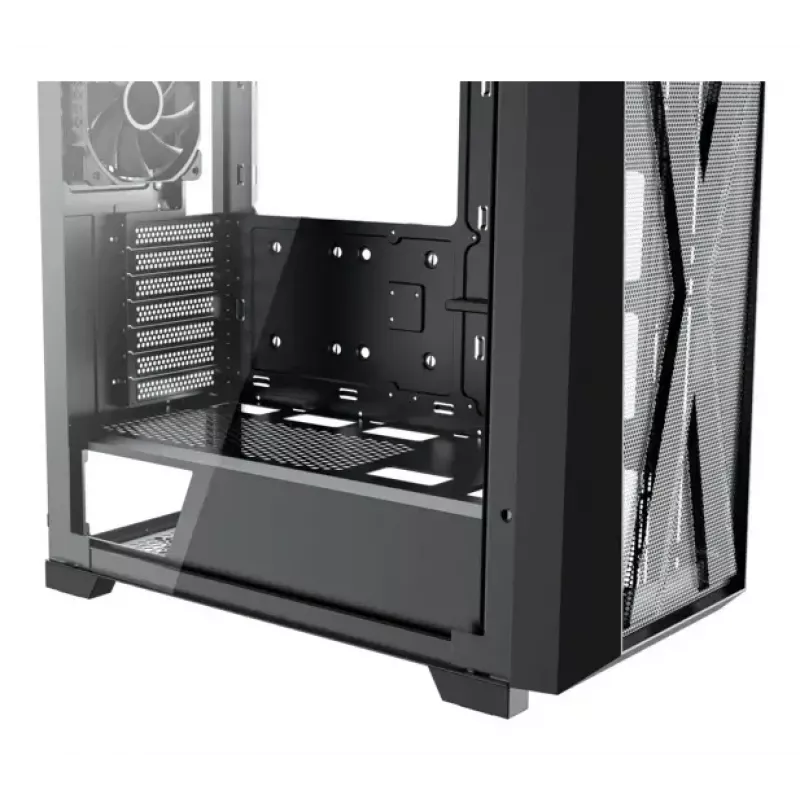 PC Midi Tower case XILENCE XG151 — black, supports ATX/Micro-ATX/Mini-ITX, bottom PSU, 2x 3.5 inch + 4x 2.5 inch bays