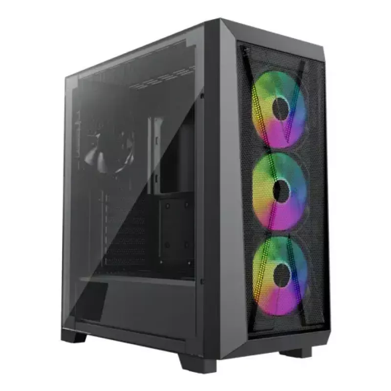 PC Midi Tower case XILENCE XG151 — black, supports ATX/Micro-ATX/Mini-ITX, bottom PSU, 2x 3.5 inch + 4x 2.5 inch bays