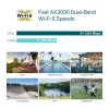 TP-Link Omada AX3000 Indoor/Outdoor WiFi 6 Access Point, 2.4 GHz, 5 GHz, 3000 Mbit/s, WPA, WPA-Enterprise, WPA2, WPA2-Enterprise, WPA3, WPA3-Enterprise, 10,100,1000 Mbit/s
