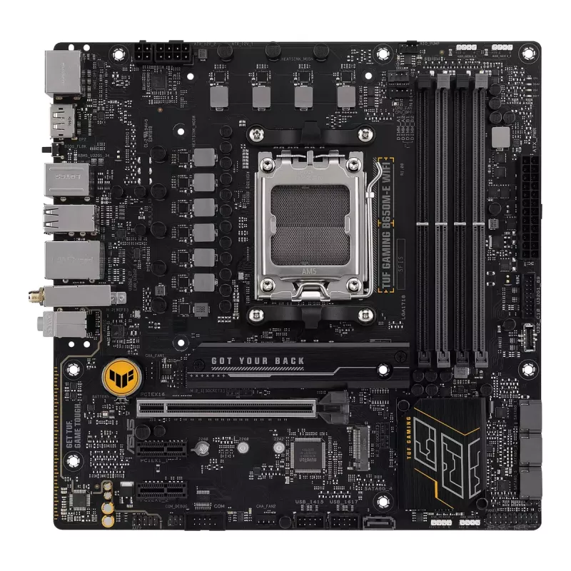 Motherboard ASUS TUF GAMING B650M‑E WIFI, AMD B650, Socket AM5, micro ATX, DDR5, 4x DIMM, 128GB, Wi‑Fi 6, Bluetooth 5.2