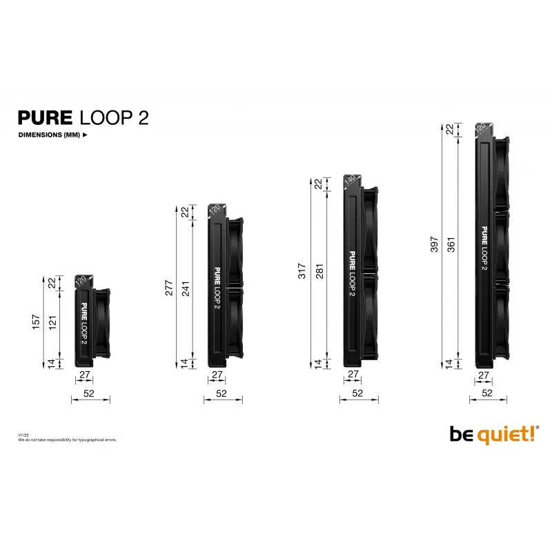 be quiet Pure Loop 2 | 280mm Processor All-in-one liquid cooler 14 cm Black 1 pc(s)
