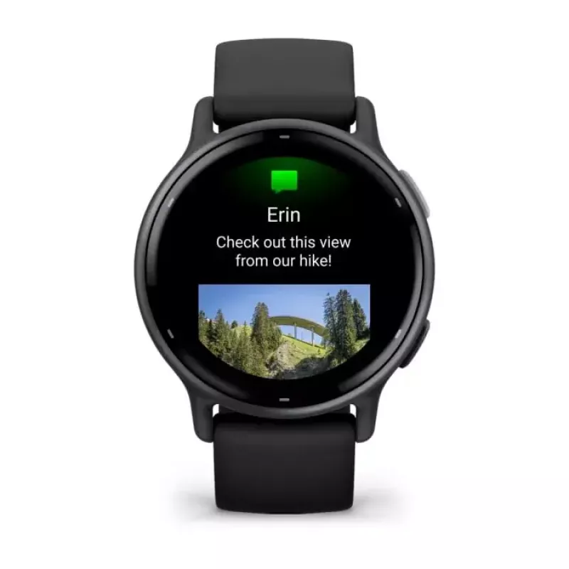 Smartwatch GARMIN Vivoactive 5 Black — 42 mm case, AMOLED 1.2 inch, GPS/GLONASS/Galileo, 5 ATM, optical HR, SpO2, 11-day battery