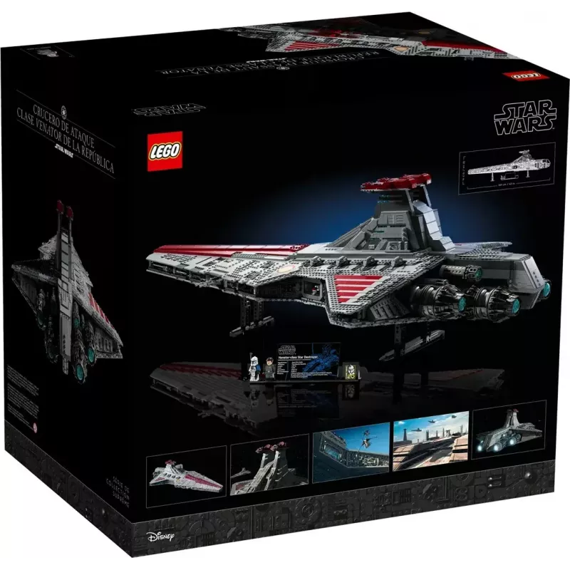 LEGO Star Wars Republic Venator Class Attack Cruiser 75367 — construction set, 5,374 pcs, 320×1,090×540 mm, 2 minifigures, age 18+