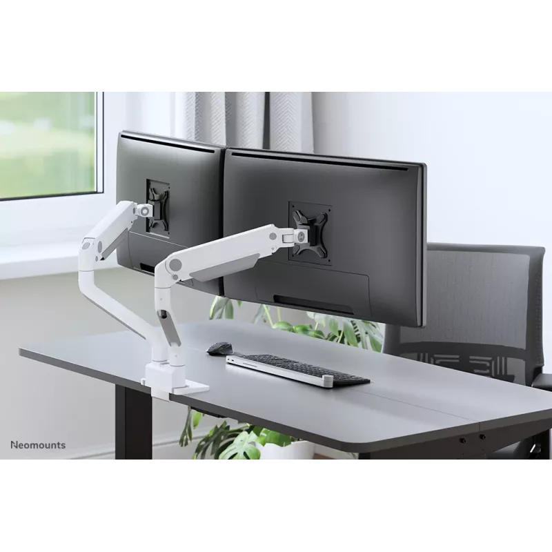 Neomounts DS70S-950WH2 Monitor arm 17-35 inch - gas spring - Topfix - 180°-stop
